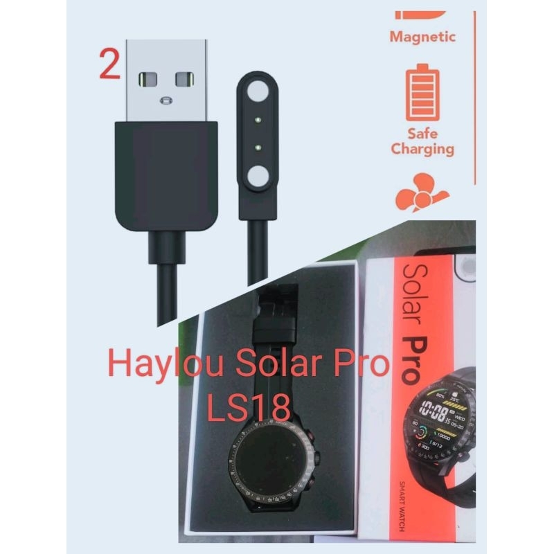 Haylou Solar Pro LS18 Smart Watch Kabel Charger Smartwatch Haylou RS5 LS19 Solar Pro LS18 Magnetic 2