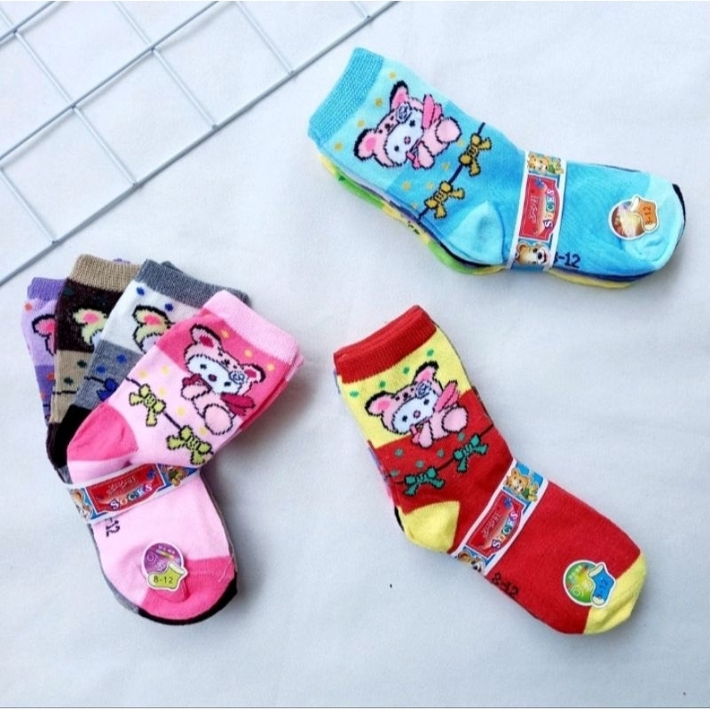 SET ISI 4 pasang kaos kaki anak Motif cewe dan cowo TK-SD