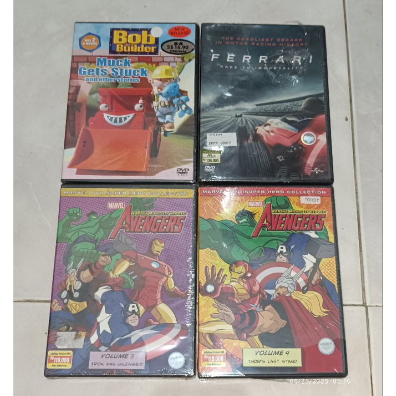 dvd BOB THE BUILDER-Muck Gets Stuck And Other Stories / FERRARI-Race To Immortality (2) / THE AVENGE