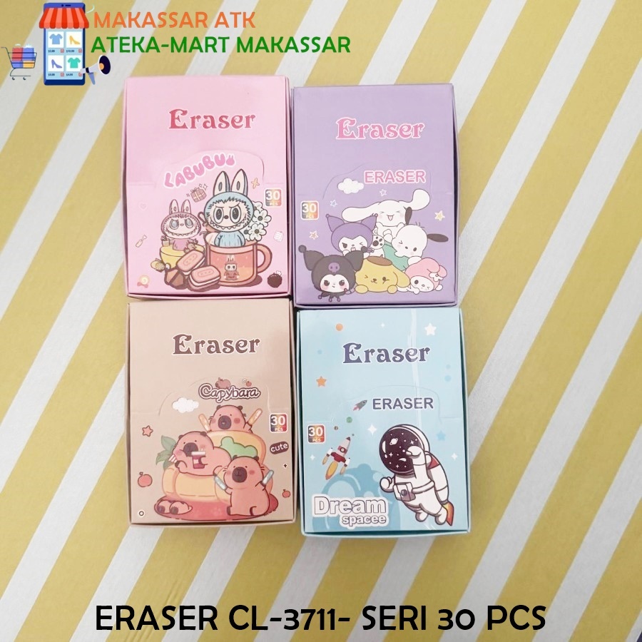 

[BOX/30PCS] ERASER CL-3711-1 CAPYBARA ASTRONUT LABUBU PENGHAPUS MURAH