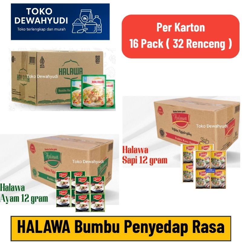 

HALAWA Bumbu Masak serbaguna Per karton ( 16 Pack)