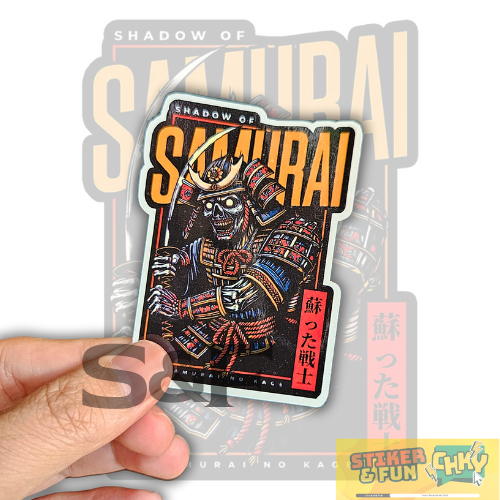 

Stiker Sticker Vinyl Laminasi Glosy SHADOW OF SAMURAI