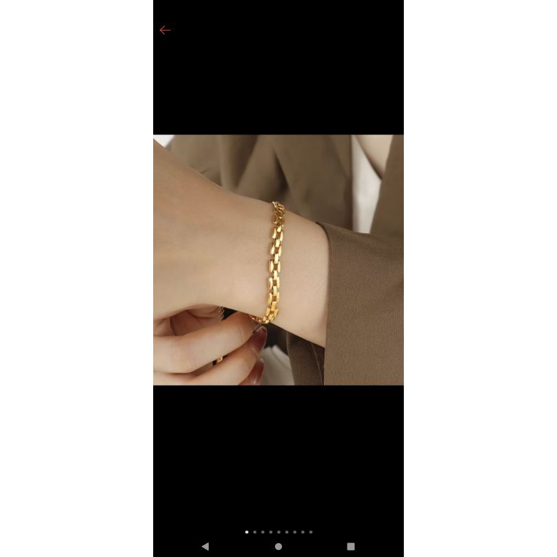 gelang rantai titanium asli