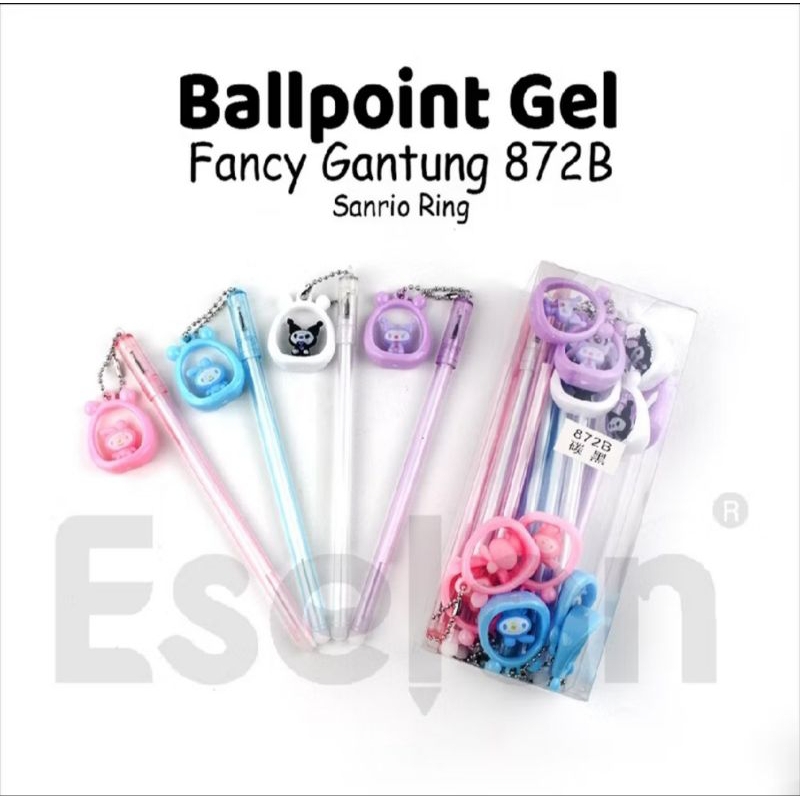 

12pcs BOLLPOINT GEL GANTUNG KARAKTER /1PAK PULPEN GEL FANCY