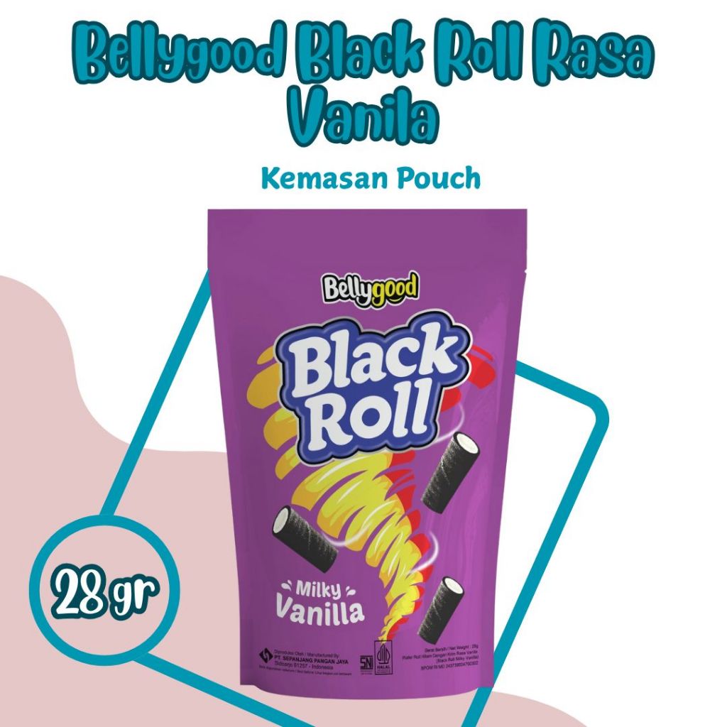 

BELLYGOOD BLACK ROLL RASA VANILLA 28 Gr Biskuit Kemasan Pouch