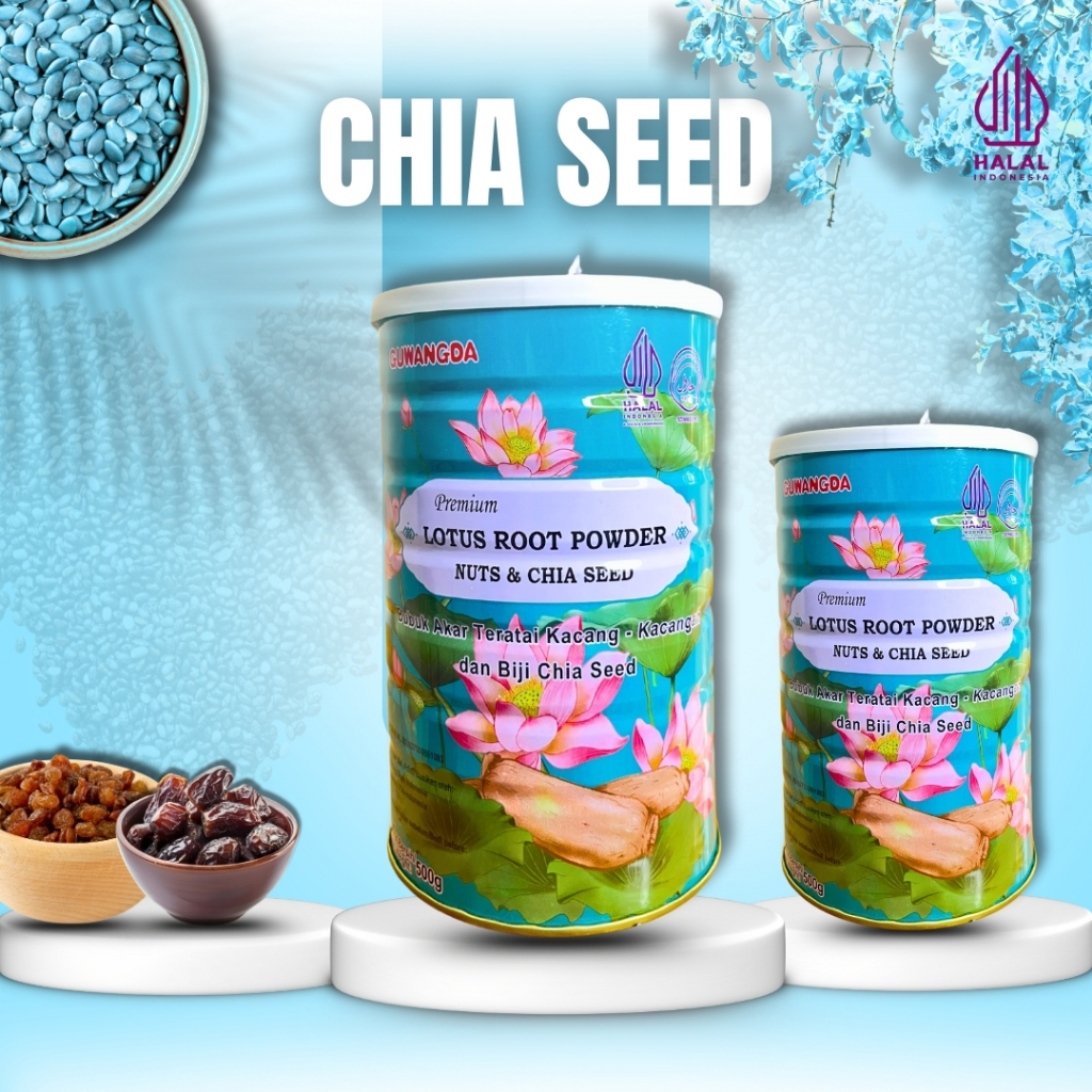 

Kia Seed Chia Seed Nut Instant Soup OUFEN Lotus Root Powder Bubur Akar Teratai Halal BPOM 500 Gram Makanan diet Cemilah sehat