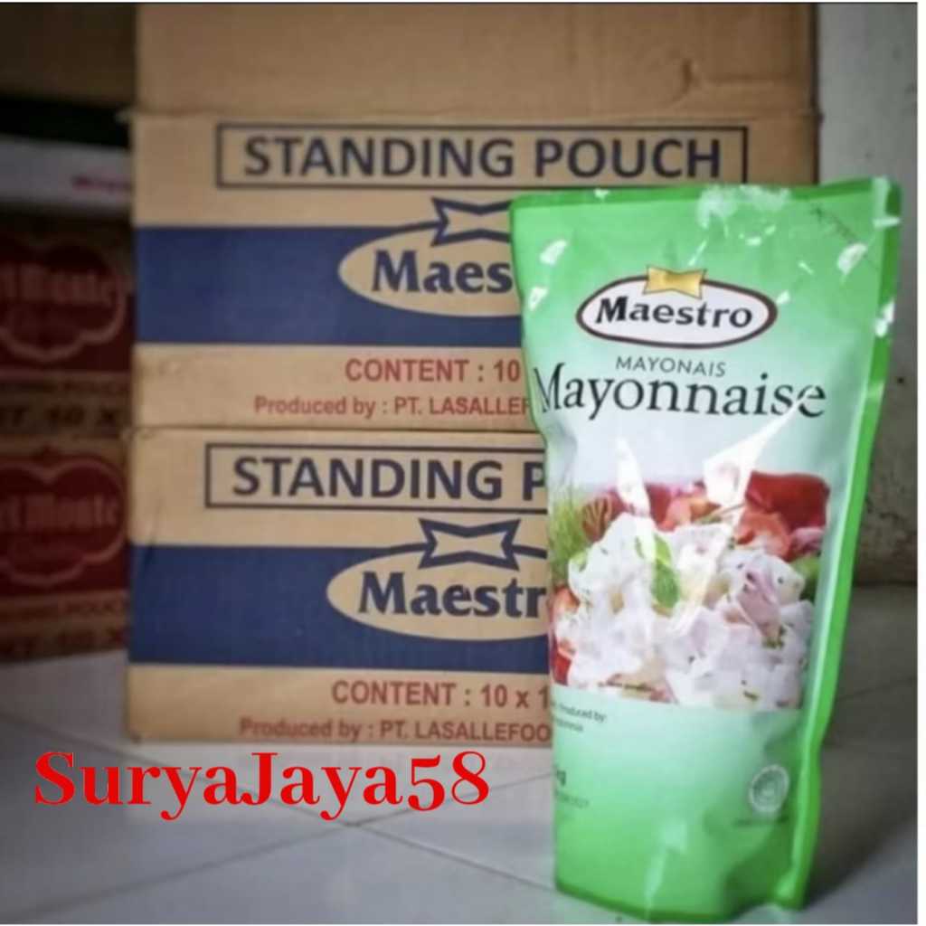 

Mayonaise Maestro 1kg per 1 dus isi 10pcs x 1kg | Mayones Maestro 1kg| Mayones 1kg 1 karton- SuryaJaya58