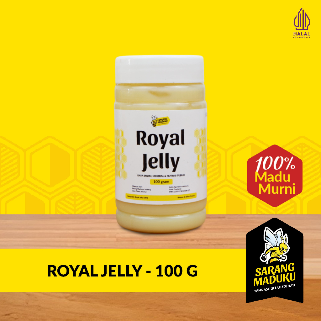 

Sarang Maduku Royal Jelly Asli Raw Natural Alami Ratu Lebah 100gr