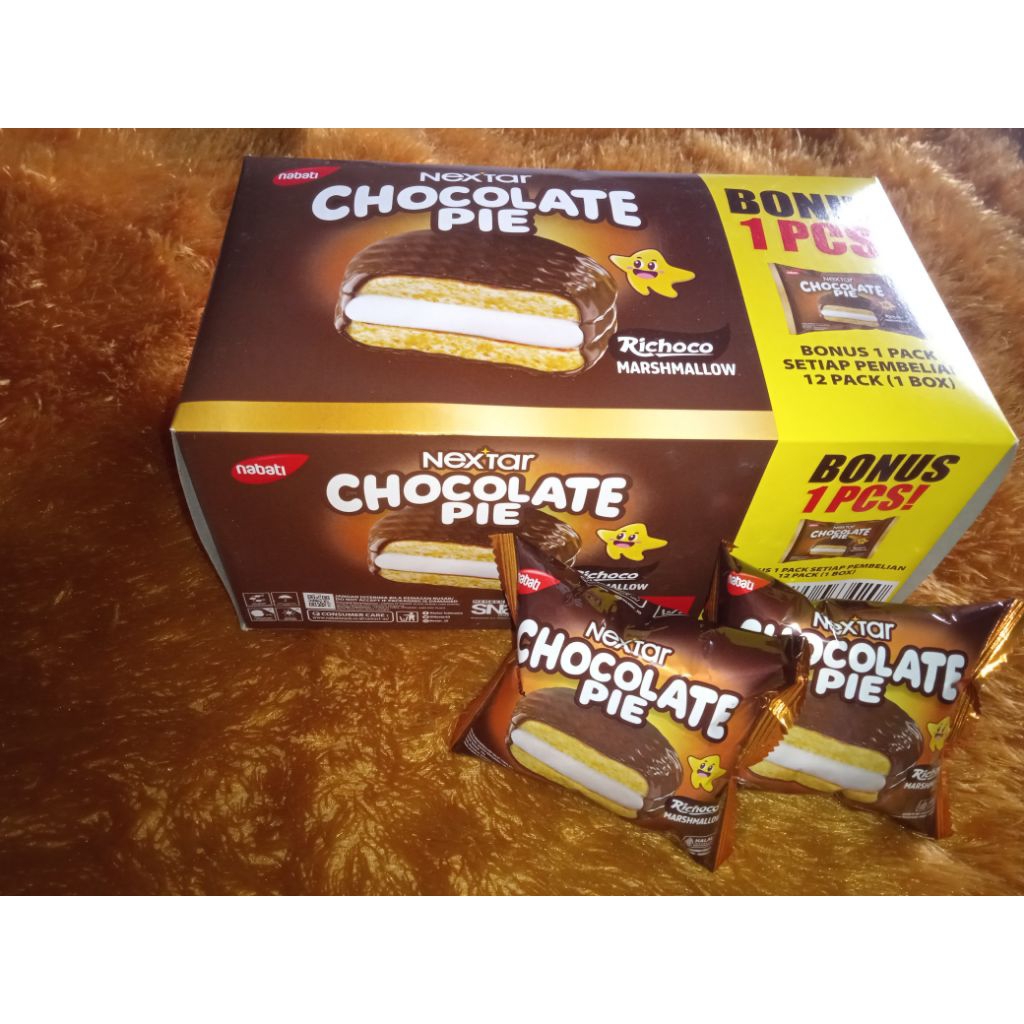 

Nextar Chocolate Pie/ 1 Box isi 12+1Bungkus