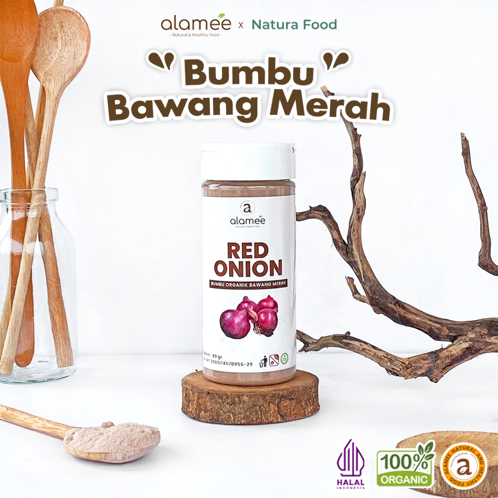 

ALAMEE Bawang Merah Bubuk Murni Red Onion Powder Bumbu Dapur Organik Masak Seasoning Tabur Perasa