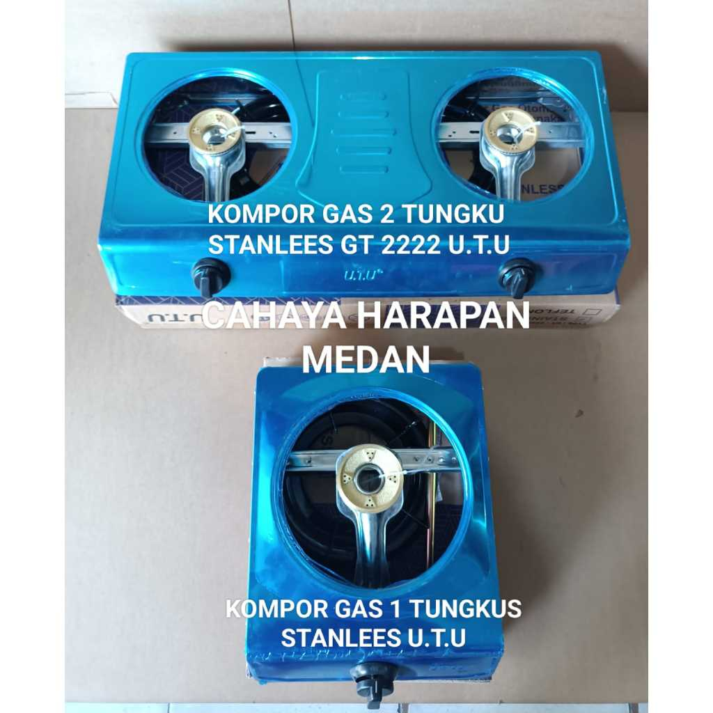 KOMPOR GAS 2 TUNGKU STAINLESS GT 222 UTU , KOMPOR GAS 1 TUNGKU STAINLESS UTU