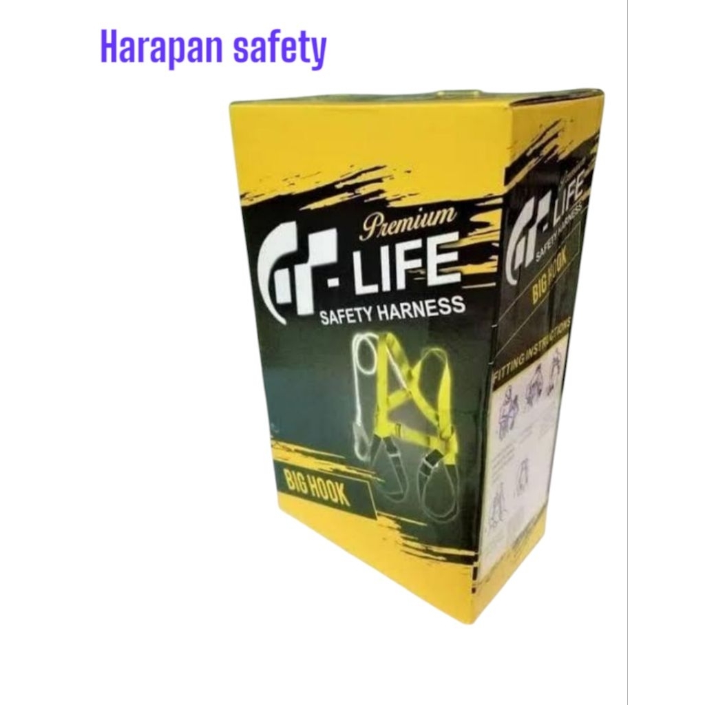 Full body hernes single hook besar sabuk pengaman proyek merk GT Life