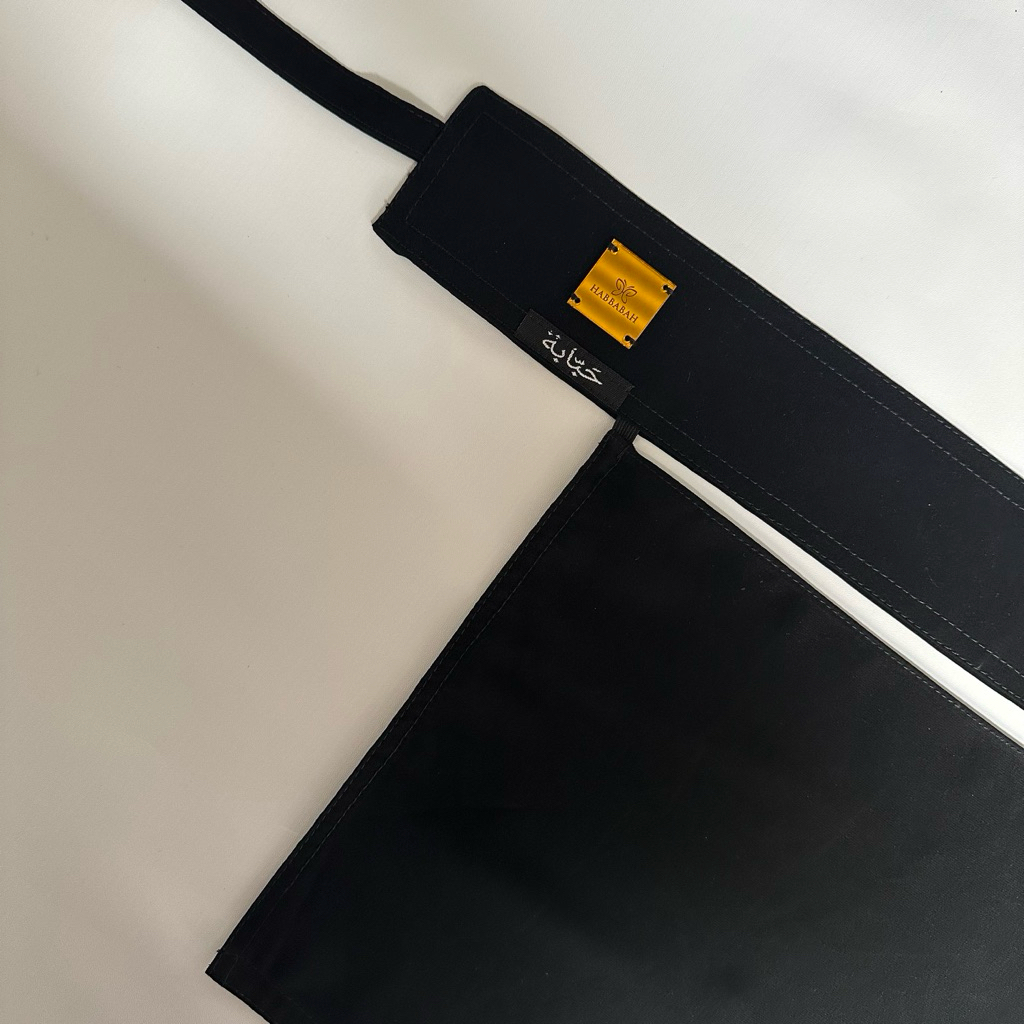 Niqab Bandana Cadar Jetblack Pendek Niqob Plat Kotak