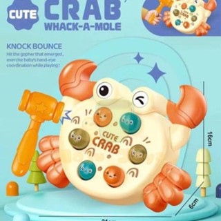 Mainan Whack-A-Mole Cartoon Crab / Funny Whack-A-Mole Bentuk Kepiting