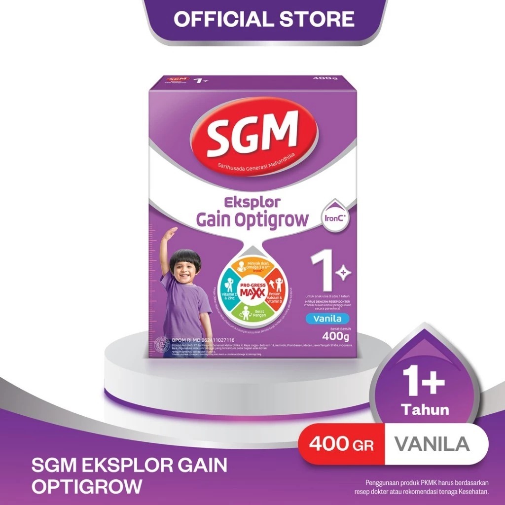 

SGM Eksplor Gain Optigrow 400 g Vanila - Susu Pertumbuhan [Majapahit]