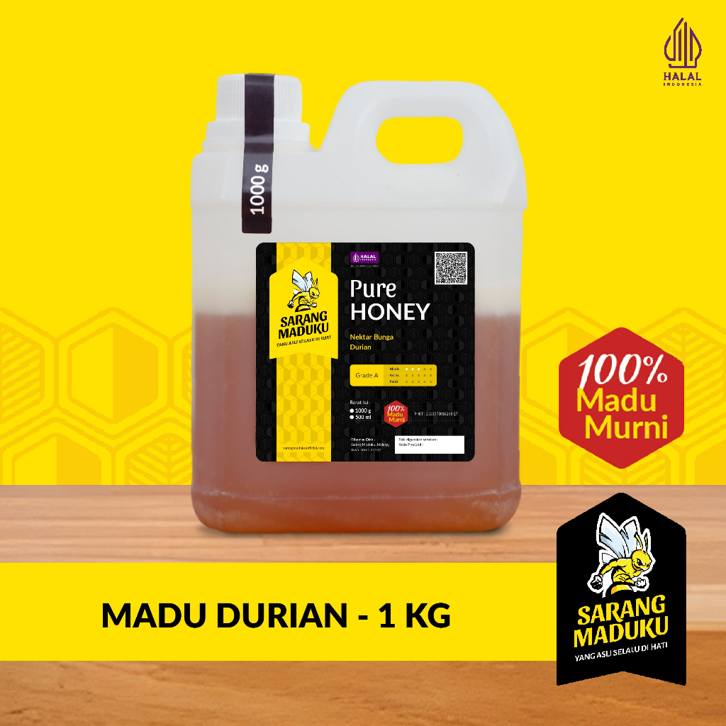 

Sarang Maduku Madu Durian Asli Murni 100% Raw Honey 1Kg Obat Kolesterol Lemak