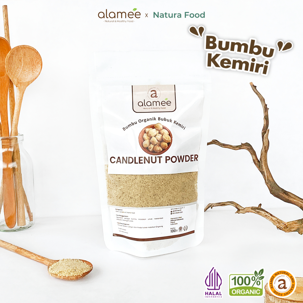 

ALAMEE Bubuk kemiri Candlenut Powder Bumbu Dapur Organik Masak Murni Asli Seasoning 100 Gram