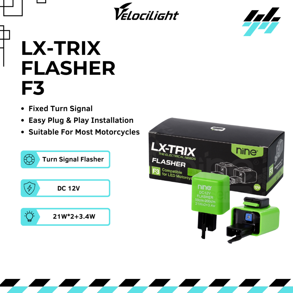 Flasher Pengatur Kedipan Sein Motor Vario Aerox Nmax PCX NEW Plug And Play F3 - LX-TRIX