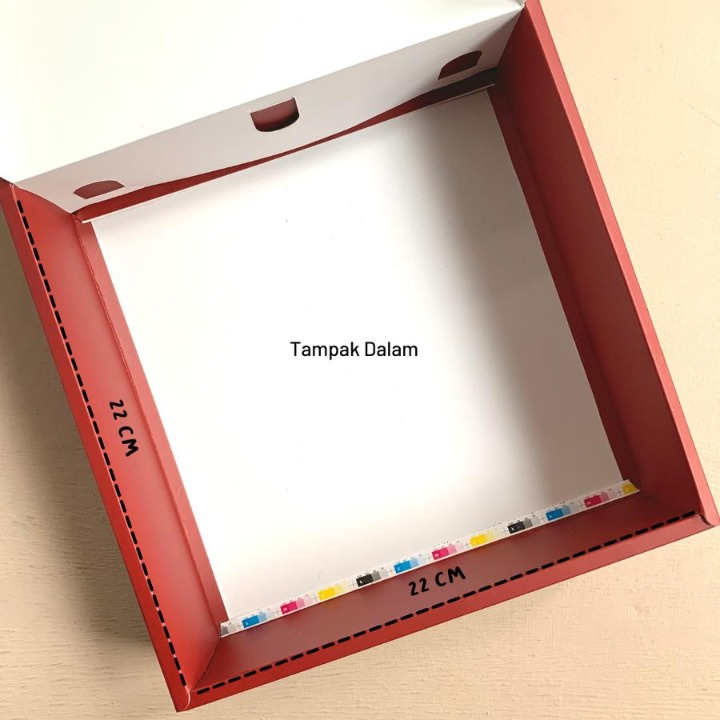 

Box Kotak Packaging Hampers Kue Cookies Natal 22 x 22 x 6.5cm Merry Christmas Dus Kotak Gambar