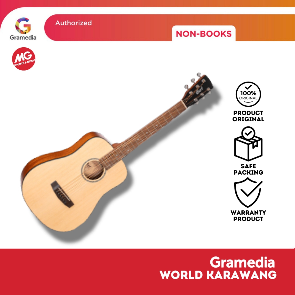 Gramedia Karawang - CORT - GITAR AKUSTIK 3/4 (+BAG) AD-MINI-OP ACOUSTIC GUITAR