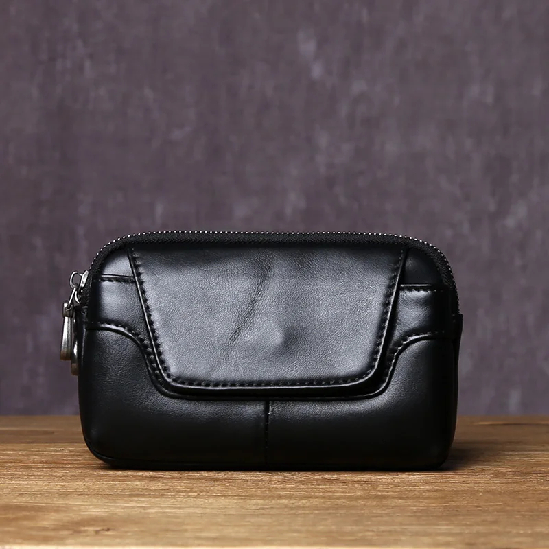 Tas Pinggang Pria Kulit Asli - Tas Dompet Hp Pinggang - Tas Mini Kulit