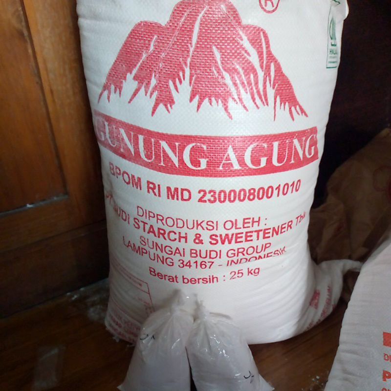 

gunung agung tepung tapioka tepung aci merk gunung agung kemasan repack 250 gram