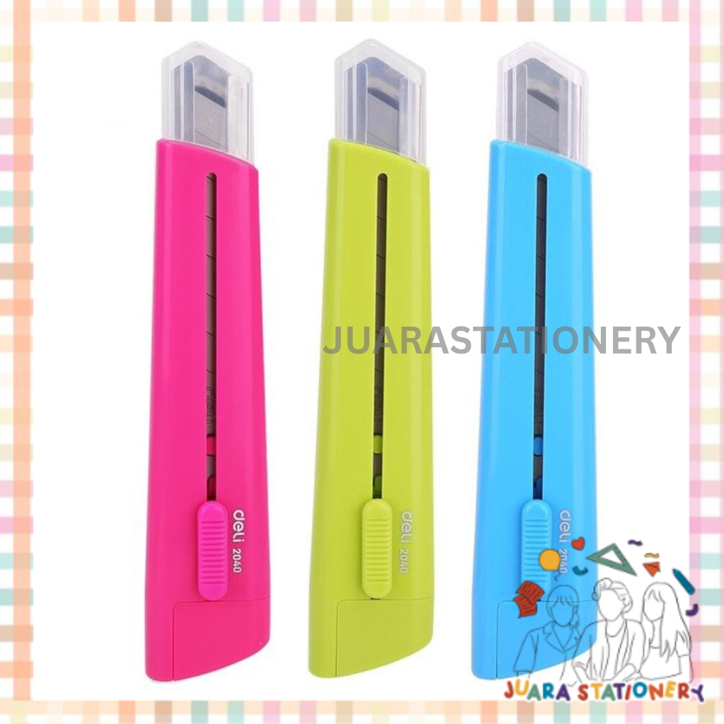 

(1258) JUARASTATIONERY Cutter Deli E2038 / Cutter Kater Aesthetic Cutter Mini Cutter Premium
