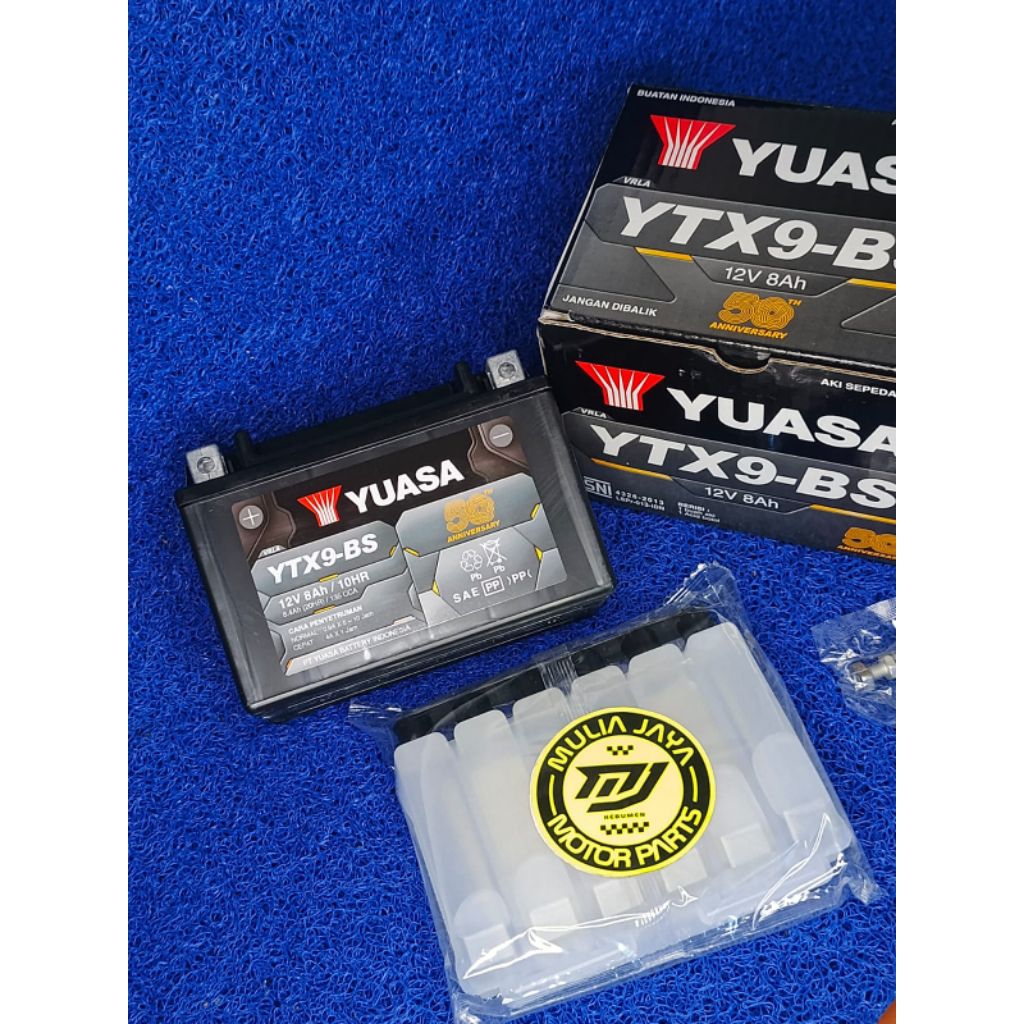 AKI ACCU BATTERY YUASA KERING MTX9-BS 12V 8AH/10HR