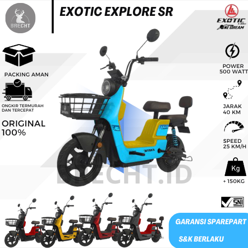 Sepeda Listrik Electric Bike Exotic Explore SR New Design 500 Watt Original Garansi