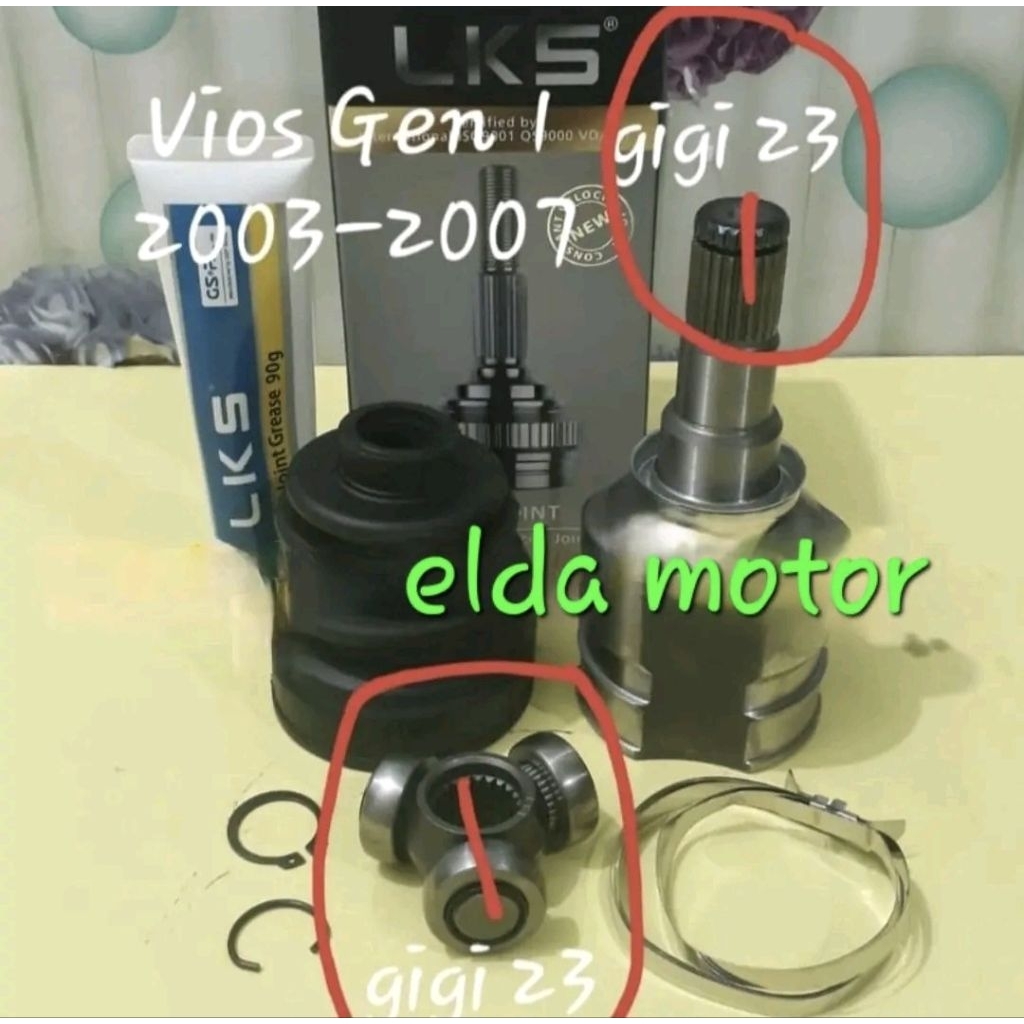 CV.Joint Dalam As Roda Depan Dalam Vios Gen 1 Soluna Starlet EP80