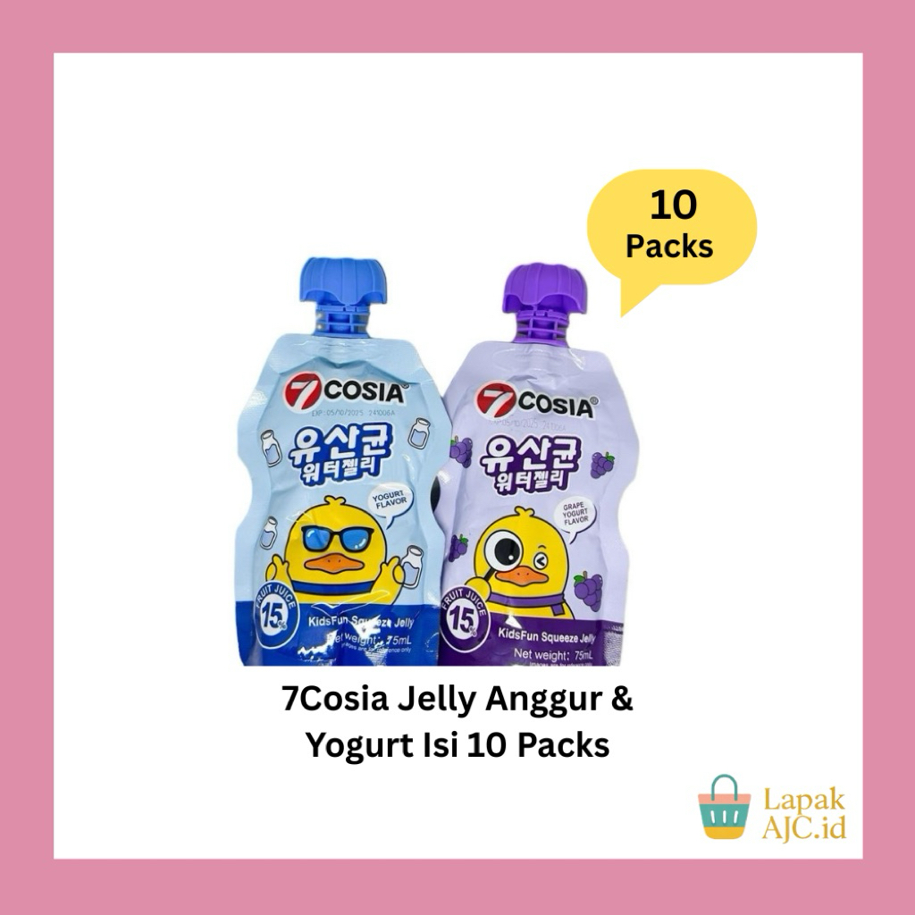 

7cosia Kids Fun isi 10 Packs Jelly Rasa Anggur & Yogurt @75ml