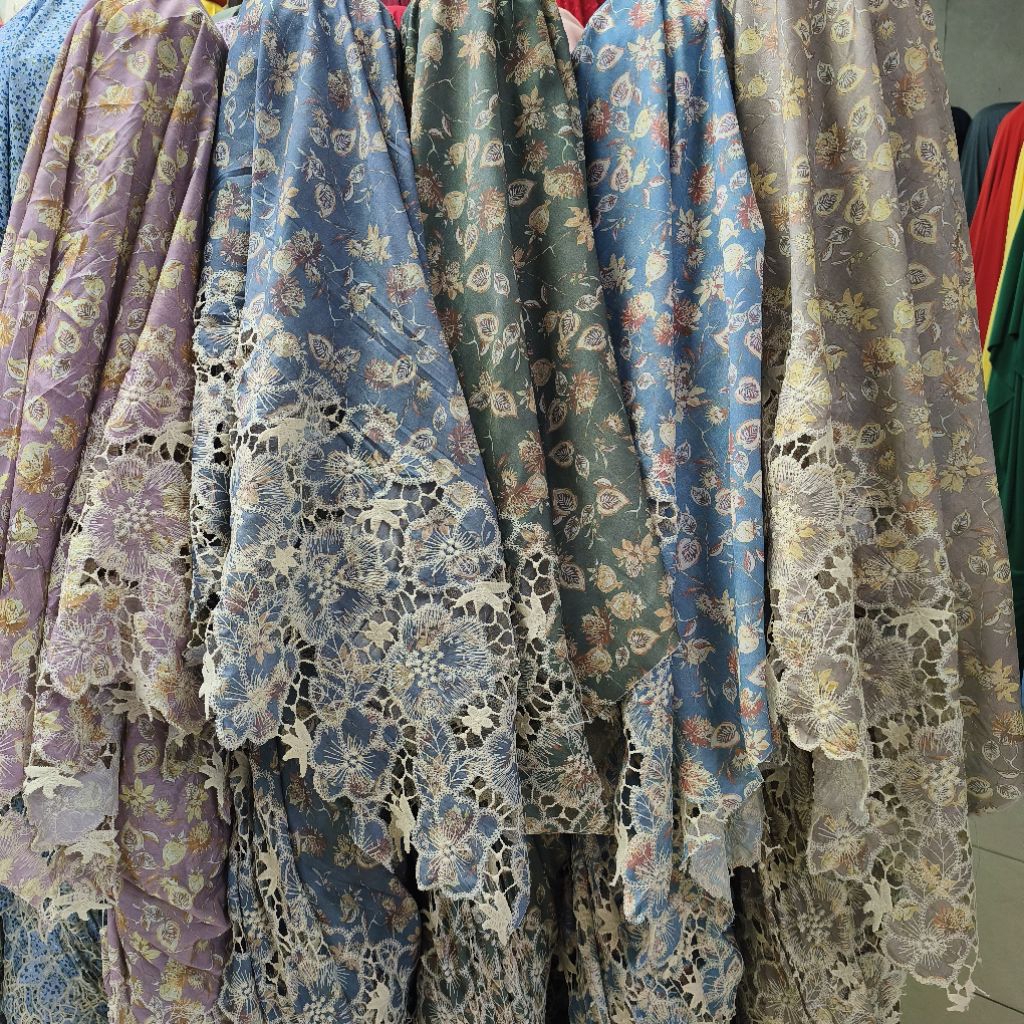 BAHAN KAIN KATUN BORDIR PINGGIR/BORDIR PINGGIR ATAS BAWAH