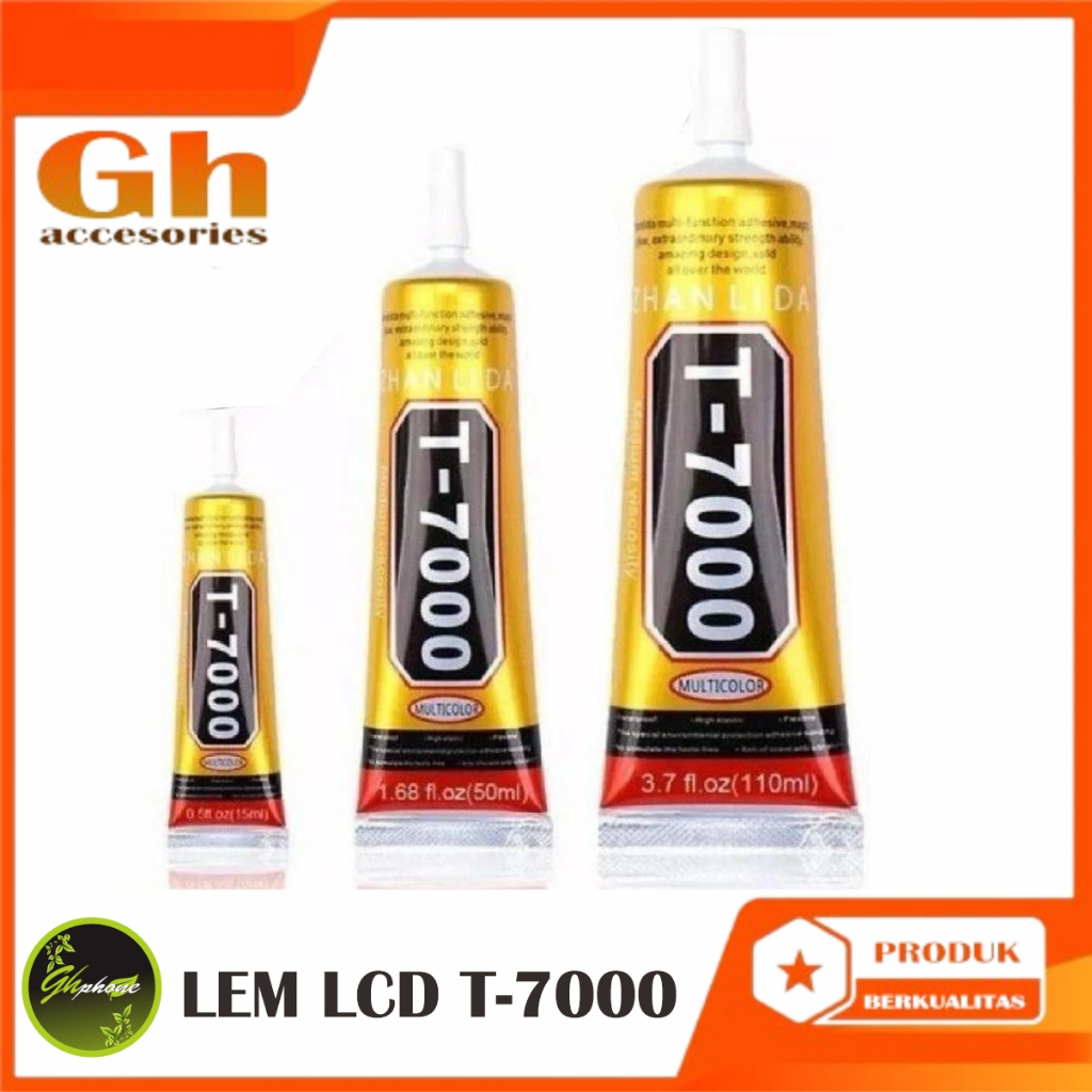 Lem Lcd Touchscreen t-7000 hitam bagus asli