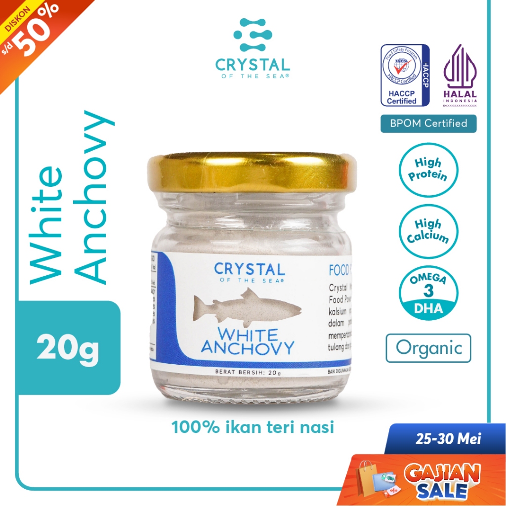 

Torimiaw - Crystal of the Sea White Anchovy Powder (20GR) (80GR) / Bubuk Ikan Teri Nasi / Whitebait