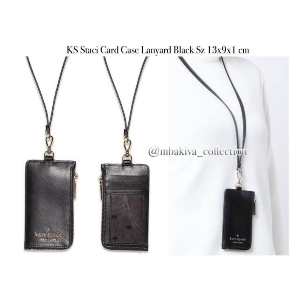 

K S Staci Card Case Lanyard Black