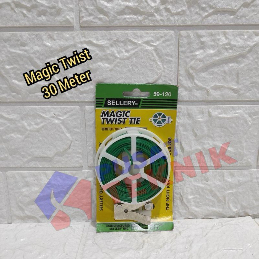 

SELLERY MAGIC TWIST TIE 30 METER TALI PENGIKAT KABEL LILIT KABEL 30 M HITAM