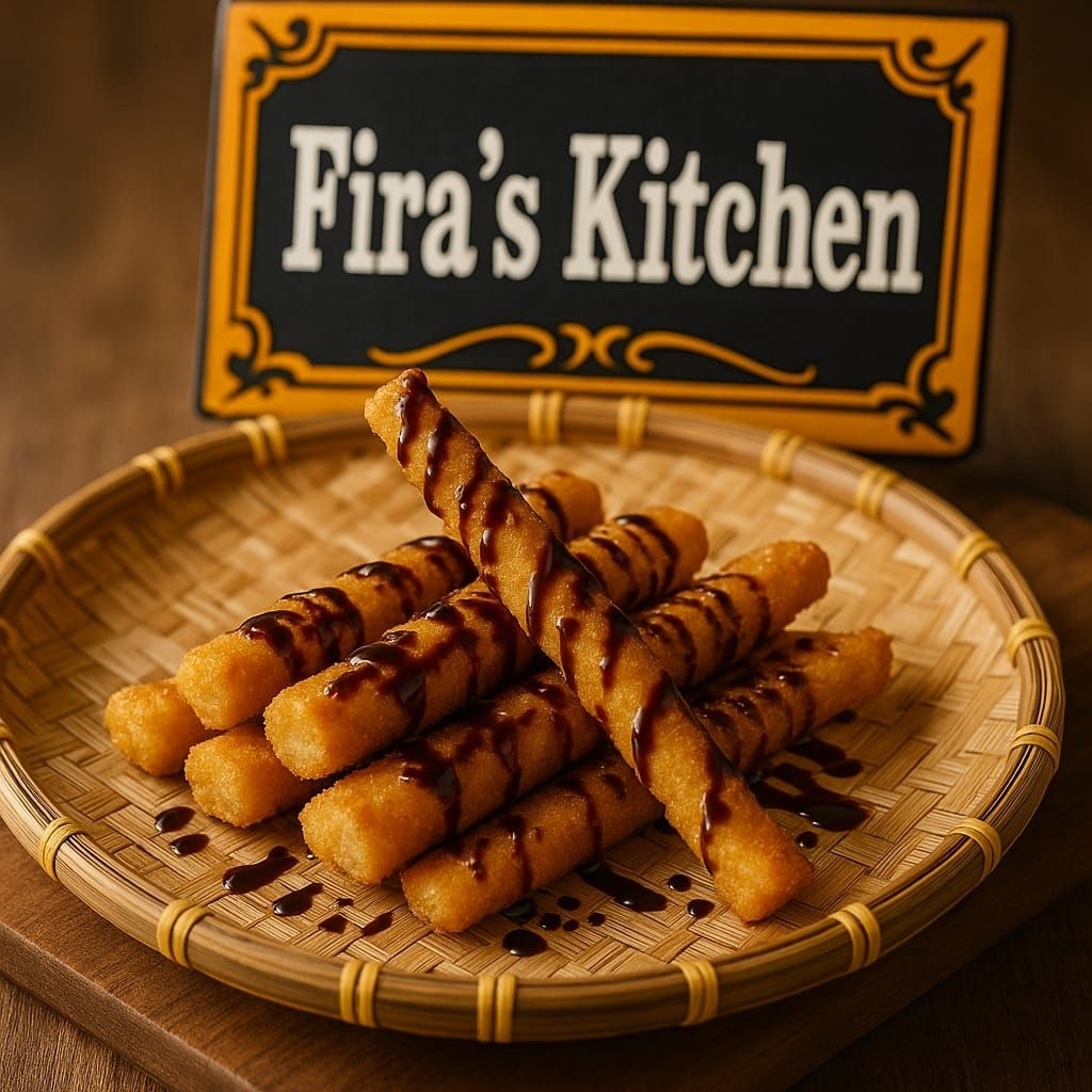 

Firas Kitchen Keju Aroma Premium#Keju Manis Yg Melted#Cheese Roll#Keju Aroma Cemilan Yg Kriuk Dgn Rasa Keju Yg Khas Dipadu Dengan Topping SKM Coklat Yg Manis dan Nyoklat Bikin Nyemil Jadi Asik dan Bikin Nagih Cocok Utk Segala Usia Dan Segala Suasana