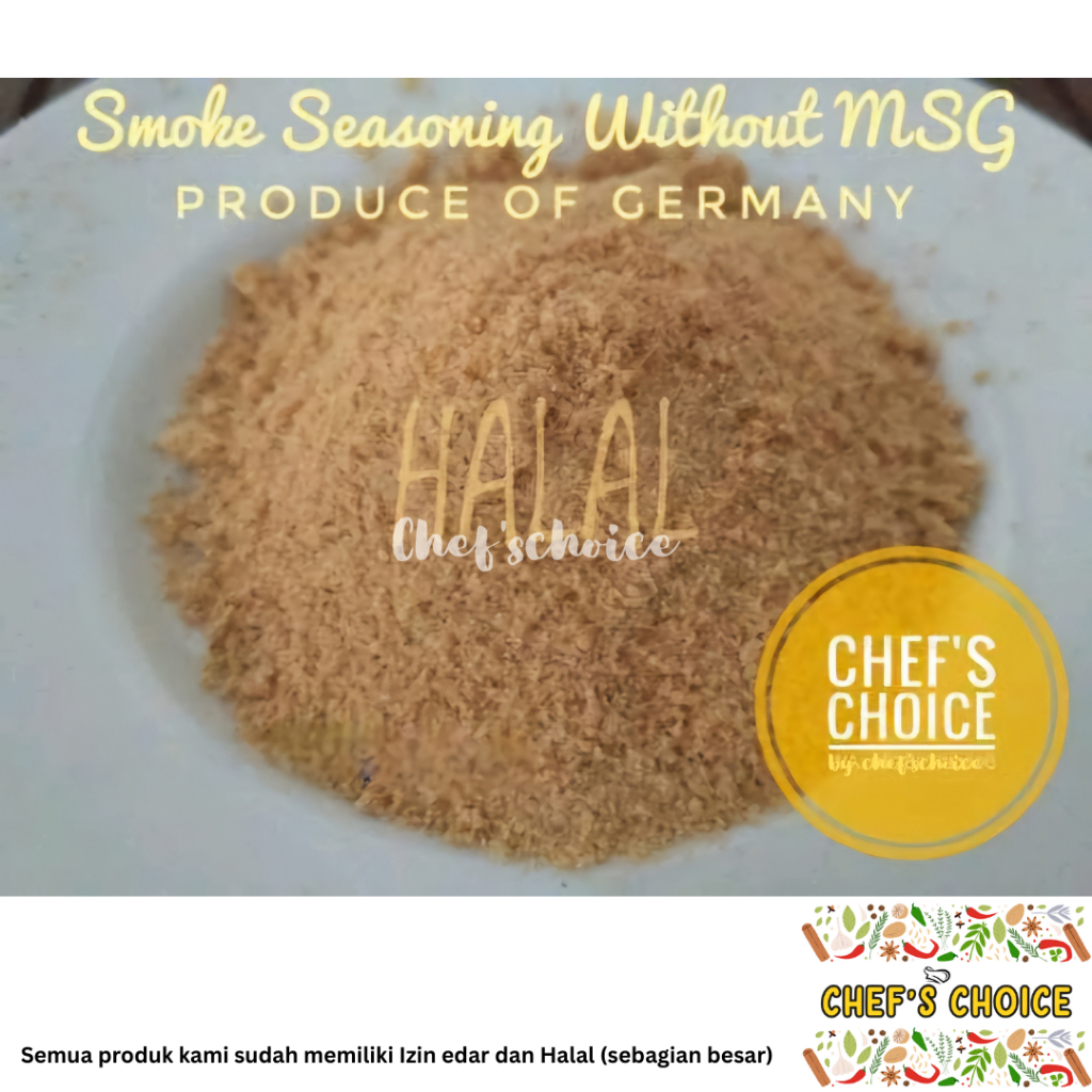 

Smoked Seasoning Non MSG 25 GR / Perisa Perasa Asap Tanpa MSG / Smoked Powder