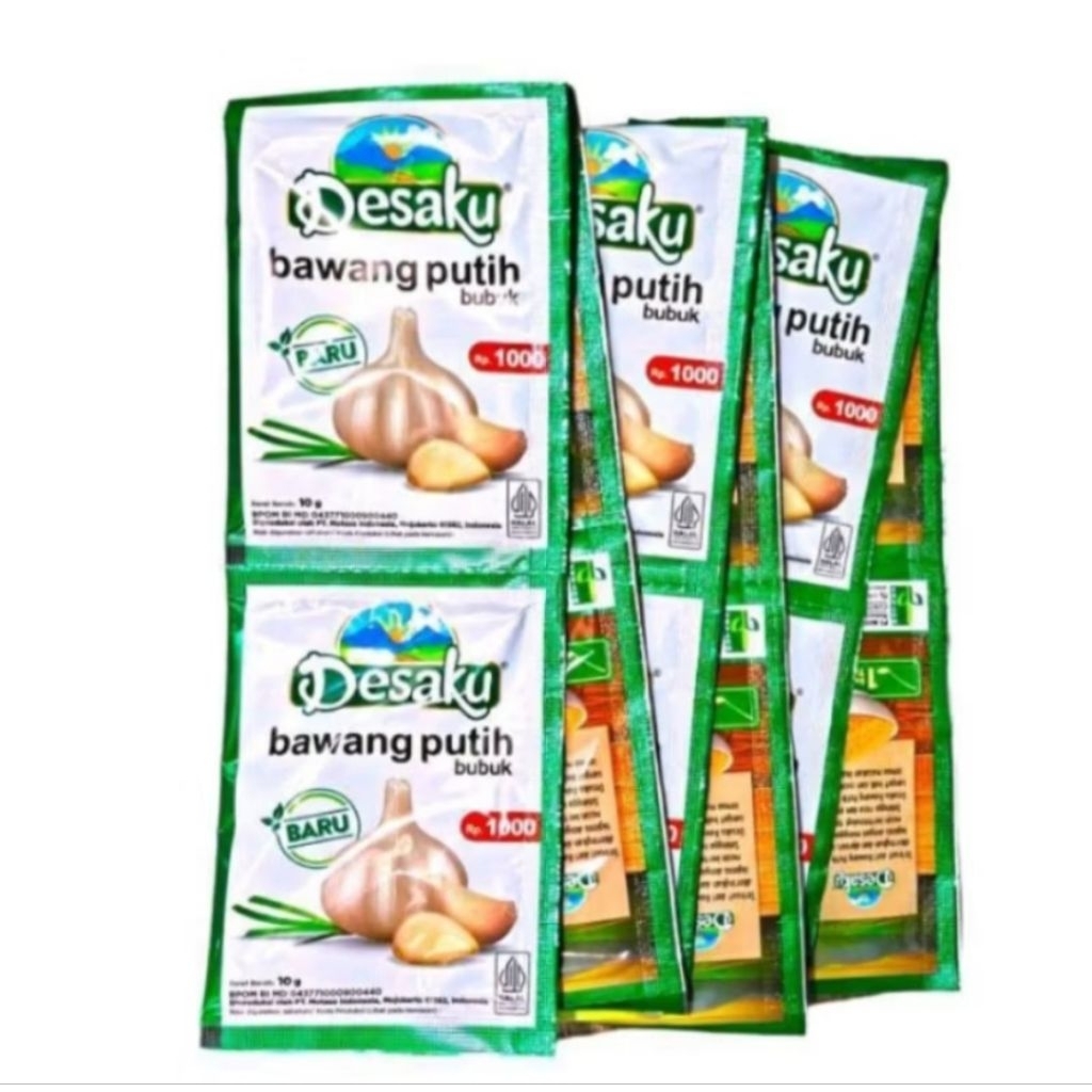

DESAKU BAWANG PUTIH bubuk 1 Renceng isi 12 pc/ Bawang Putih halus 6 gram