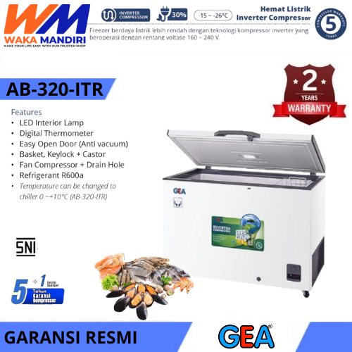 Gea freezer inverter ab320itr ab 320 itr ab 320itr