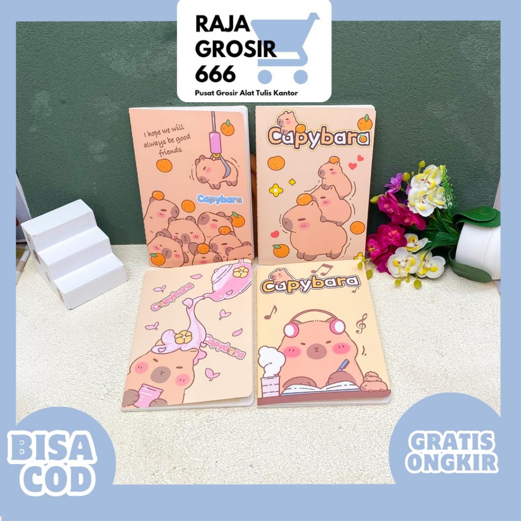 

BUKU TULIS A5 STANDARD CAPYBARA BK-1889 LUCU IMUT KADO UNIK COD