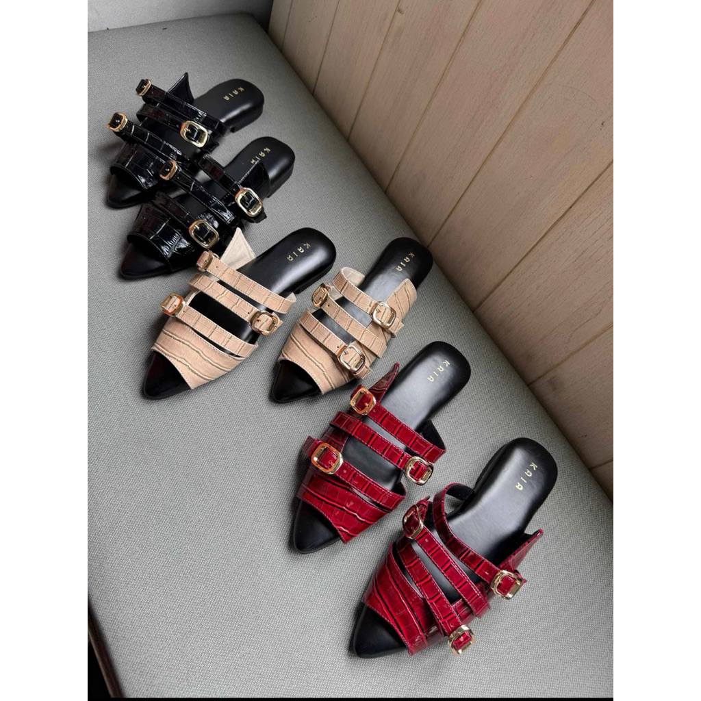 Callmekaia Freya Croco Sandals - Sendal Flat Wanita Kekinian