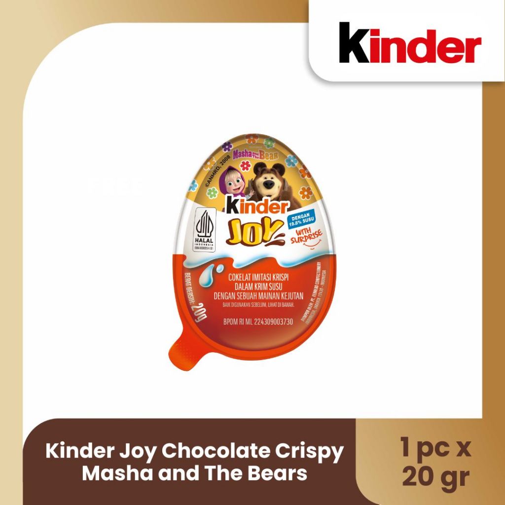 

Kinder Joy Special Edition Masha & The Bear Chocolate Crispy 20gr