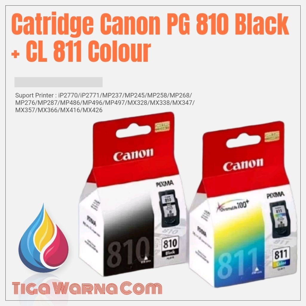 Catridge Printer Canon PG 810 + CL 811 for ip2770, mp287, mp245, mp237