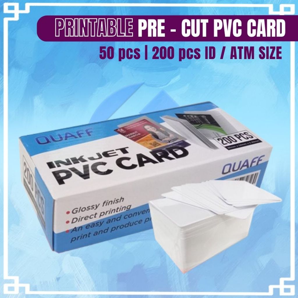 

Inkjet PVC ID Card Grade A 0,76 White uk 8.6 x 5.4 cm isi 200 pcs( Support epson ori 673 /dye/pigment/art paper ink )