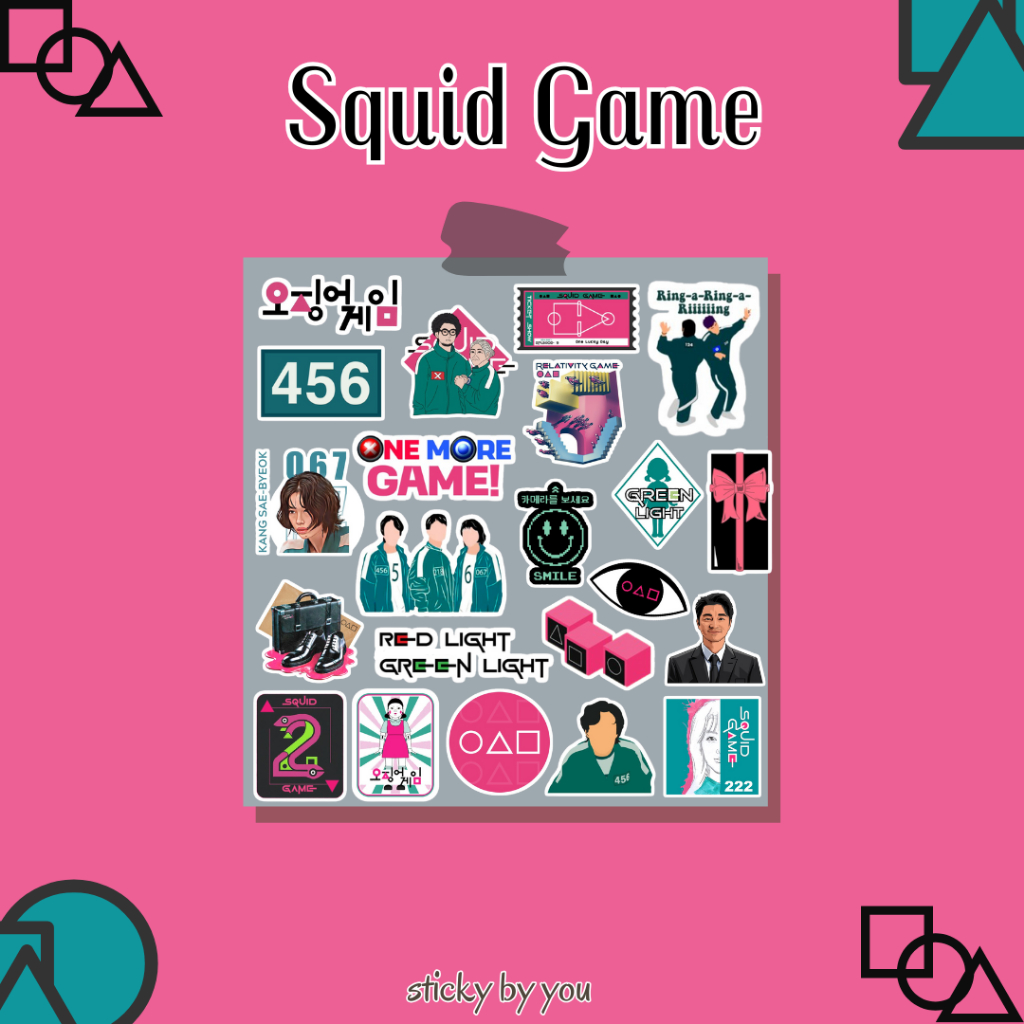 

Sticker Squid Game - Sticker Drama Korea | Movie - Sticker Aesthetic/Tumblr/Vinyl/Laptop/HP/Gift