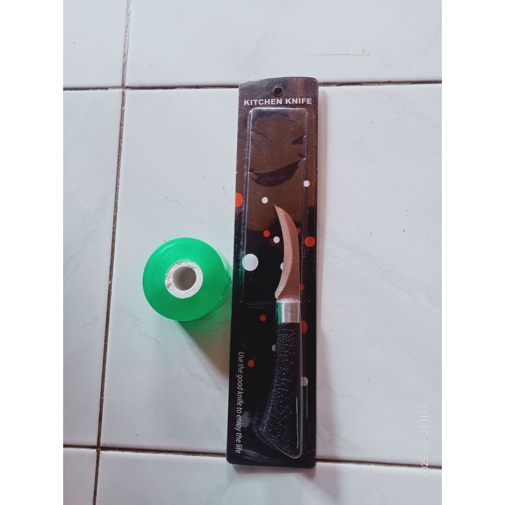 PAKET HEMAT PISAU OKULASI KATANA & PLASTIK OKULASI 3 CM (200M)