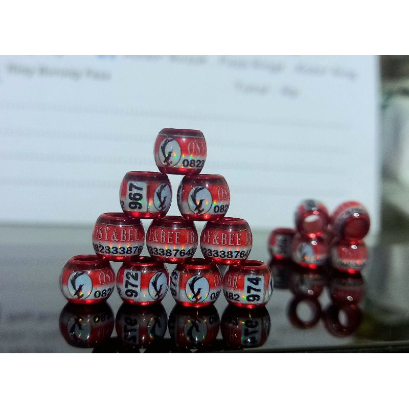 BARUU  Ring murah donat hologram pelangi murai batu diameter 4mm