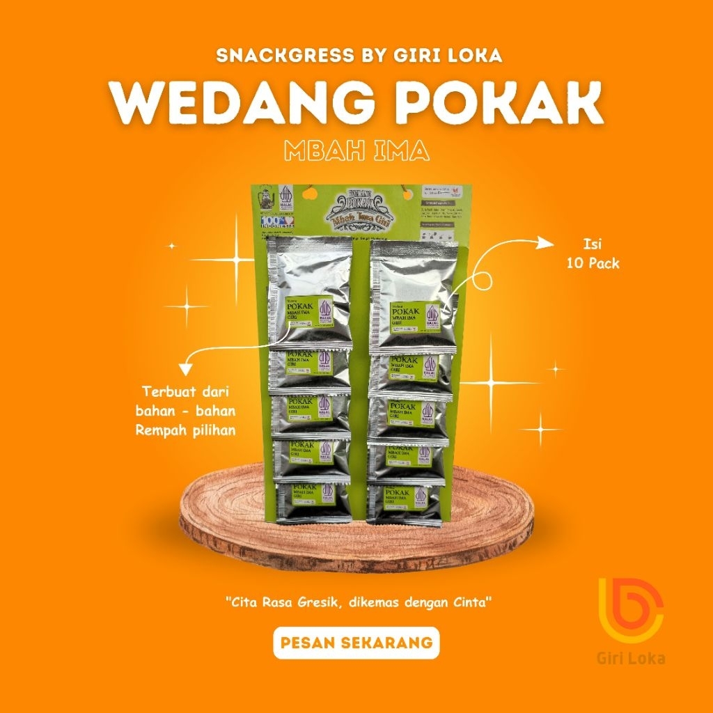 

WEDANG POKAK | POKAK GIRI | ISI 10 PCS | OLEH-OLEH KHAS GRESIK