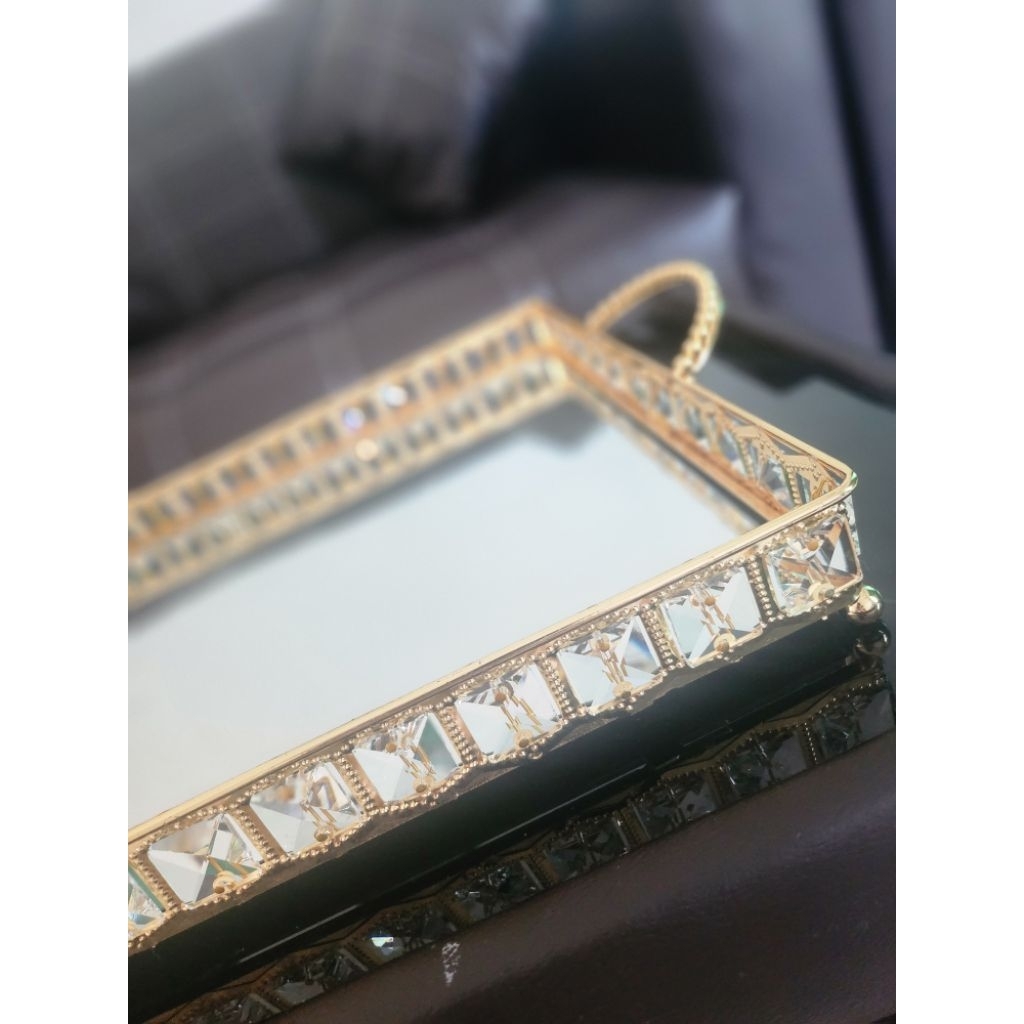 tray kristal / tray hantaran / tray mewah / tray crystal